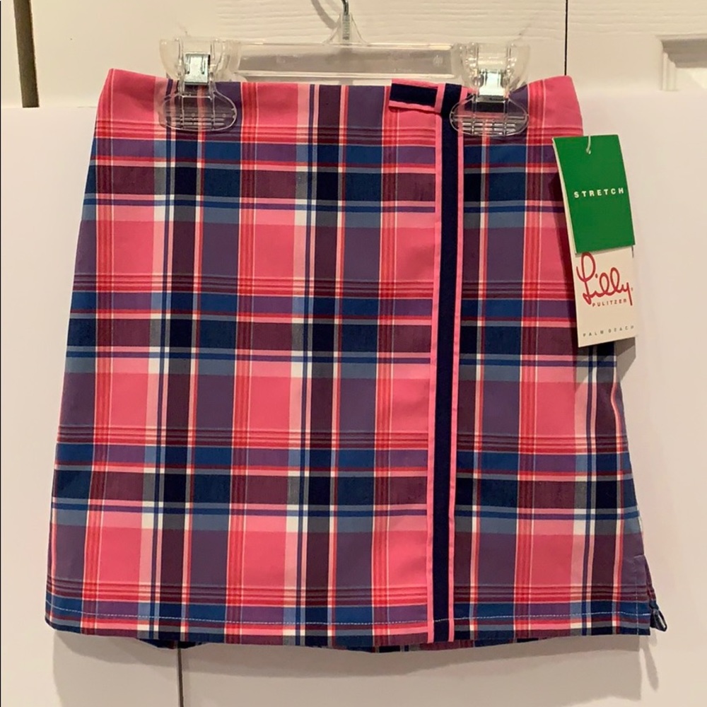 NWT Vintage Girls Lilly Pulitzer Plaid Skort Sz: 5